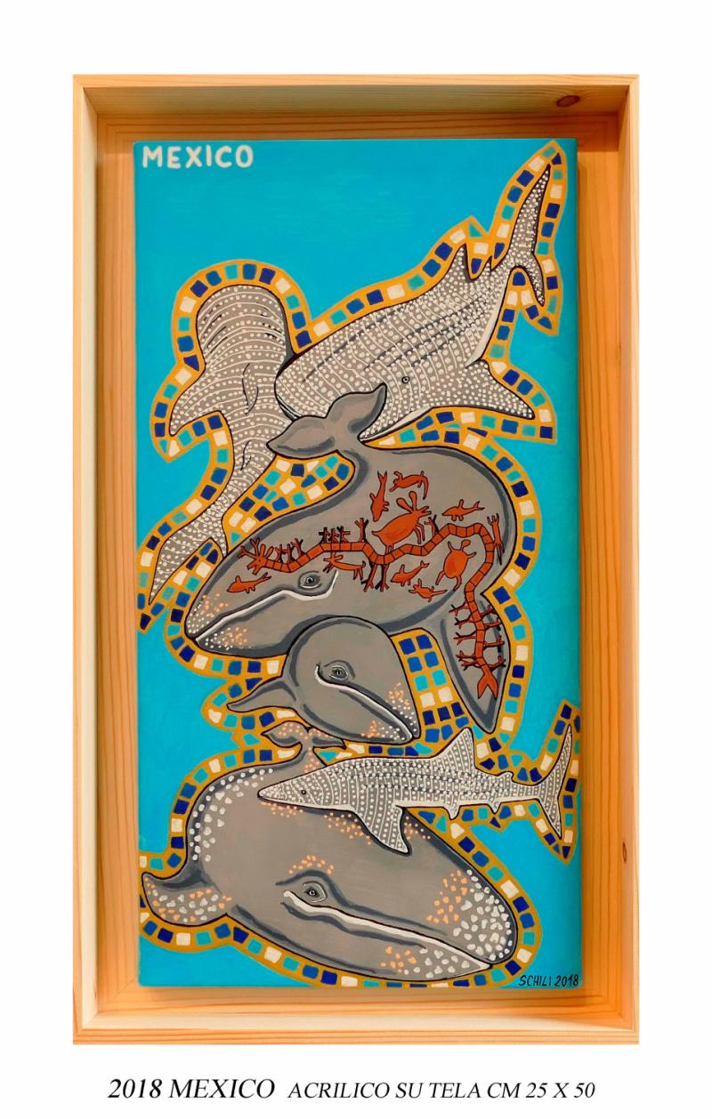 2018 MEXICO  acrilico su tela cm 25 x 50...........euro 300