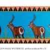 2019 MASAI WATERBUCK acrilico su tela cm 80 x 30....................euro 800