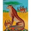 2018 GHEPARDO MASAI  acrilico su tela cm 30 x 40..........euro 500