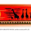 2019  MASAI  GIRAFFES acrilico su tela cm 80 x 20..................euro 400