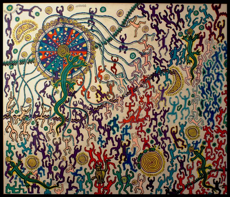 1997 - The wheel  of  life - acrilic on canvas -  cm 120 x 150.......not available